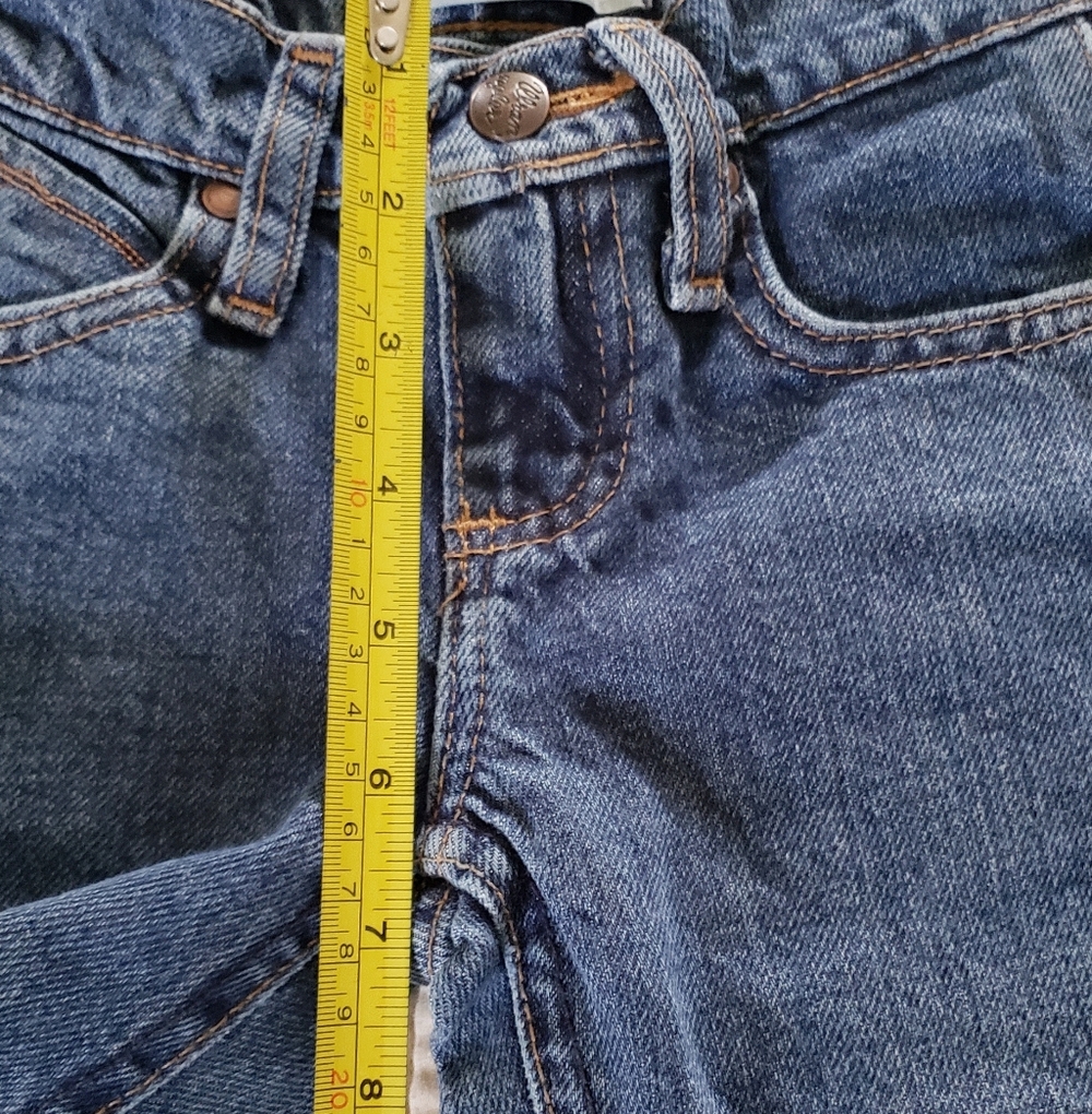 Wrangler Denim Jeans Girls 7 Slim Cotton Bell Bottom Bootcut Flare - Picture 10 of 12